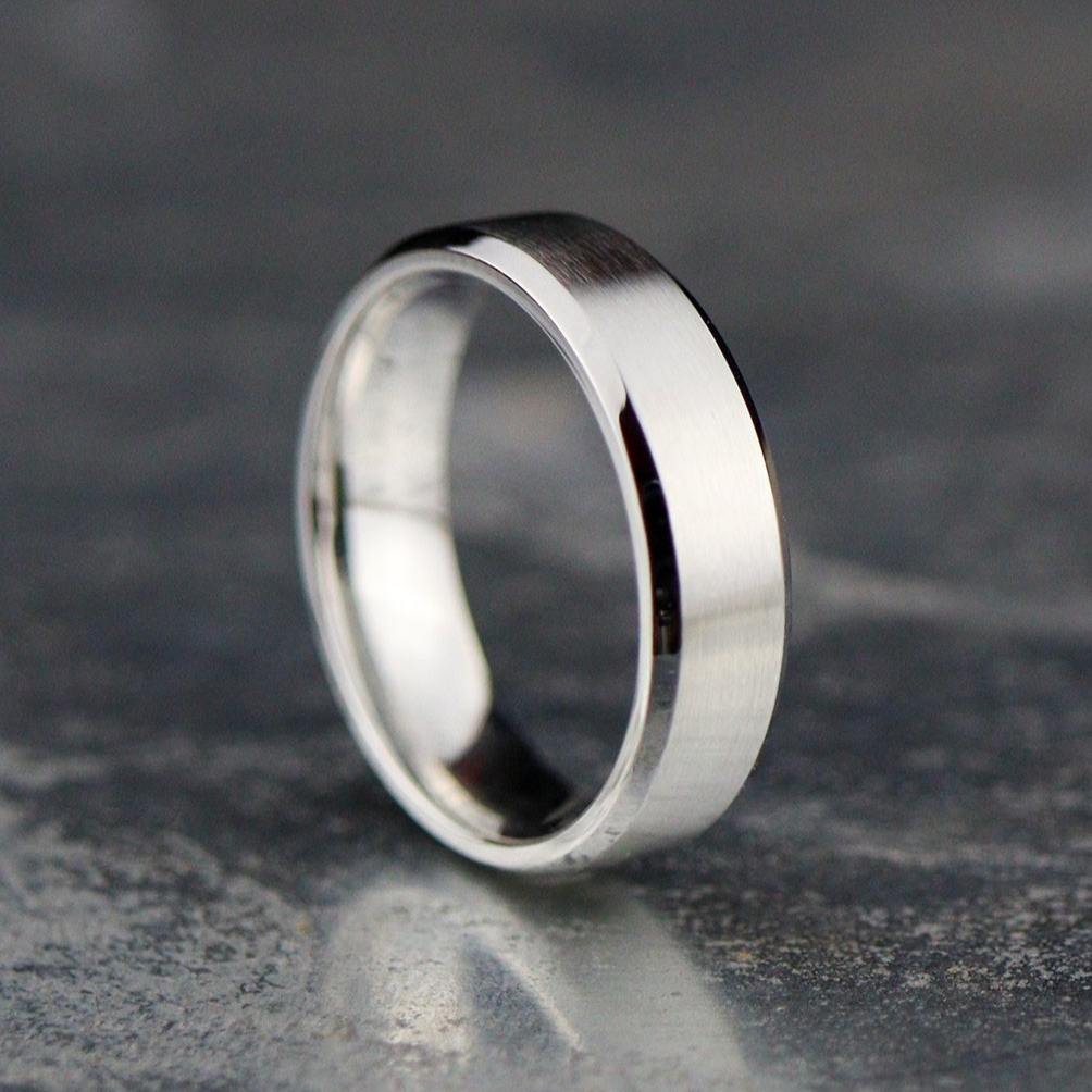 *SALE* Cobalt Bevelled Edge Wedding Ring - The Crookes Valley Cobalt Rings