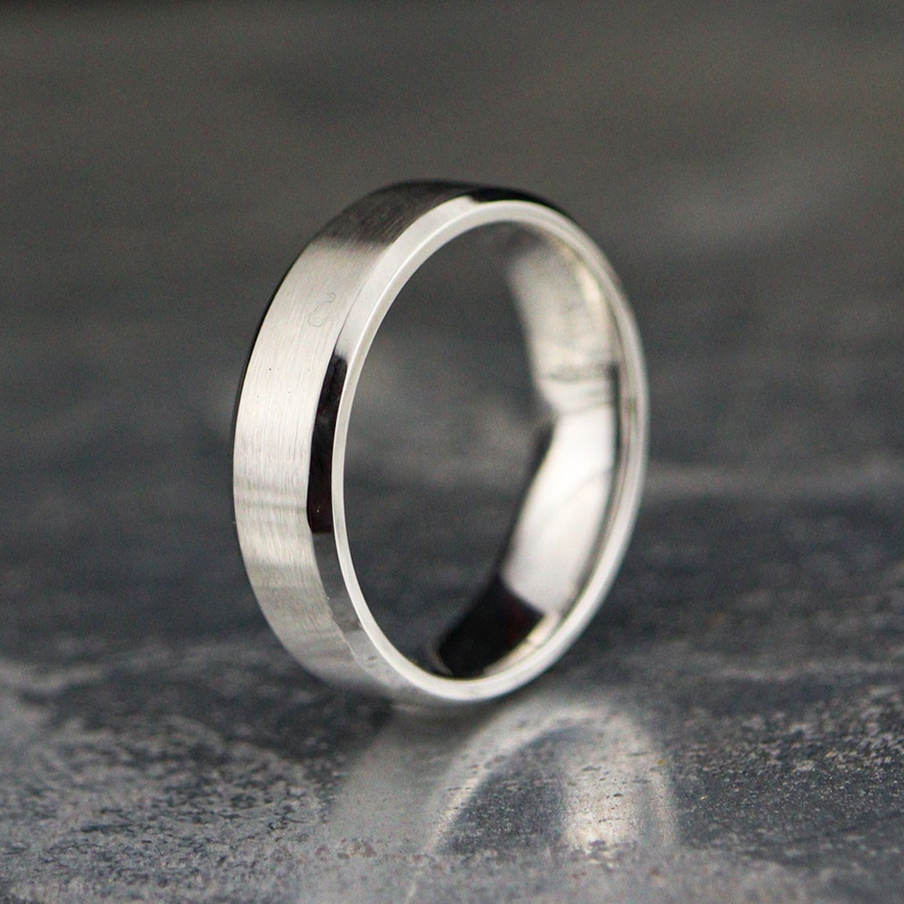 *SALE* Cobalt Bevelled Edge Wedding Ring - The Crookes Valley Cobalt Rings