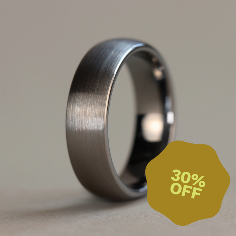 Tungsten Brushed Wedding Ring - The Millhouses Tungsten Rings
