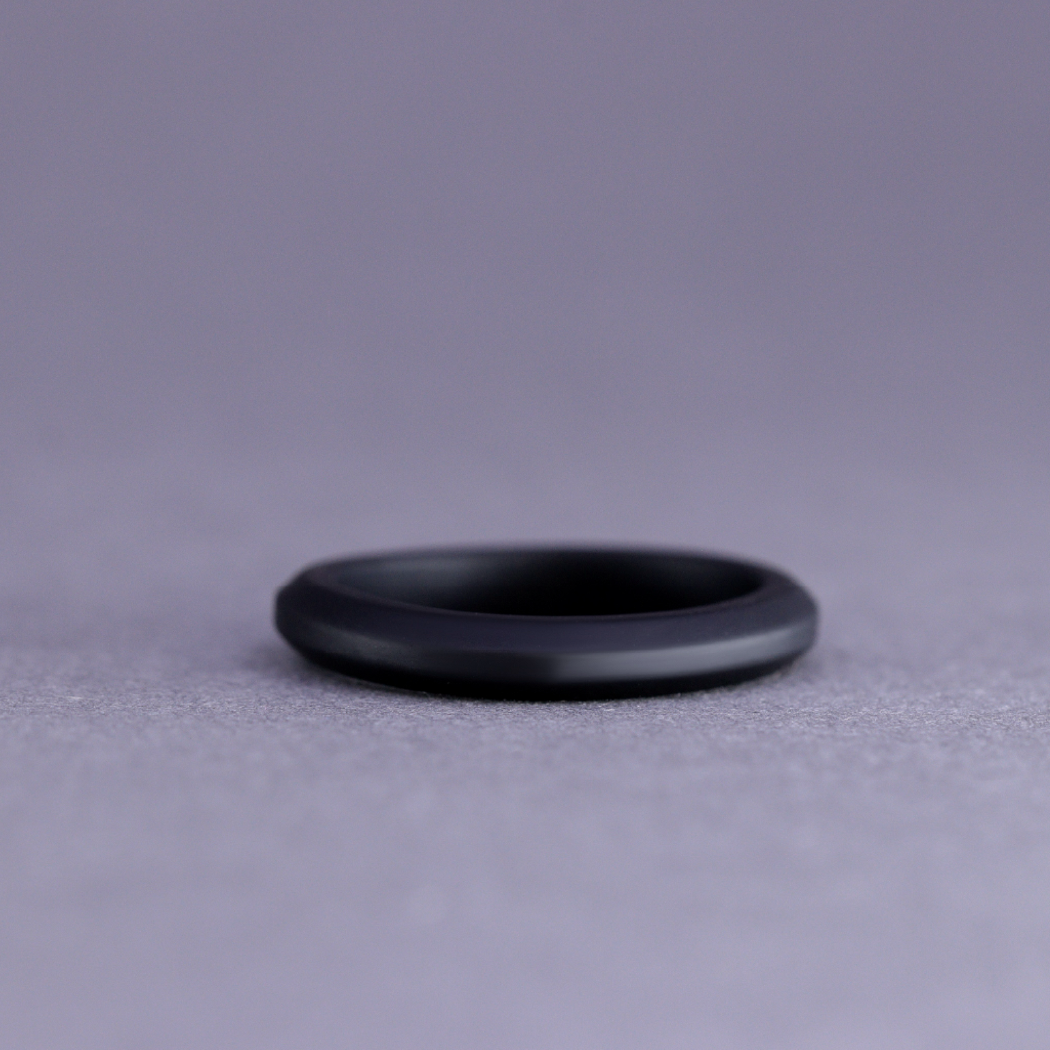 Silicone Black Slim 3.0mm Ring - The Sidekick Silicone Rings