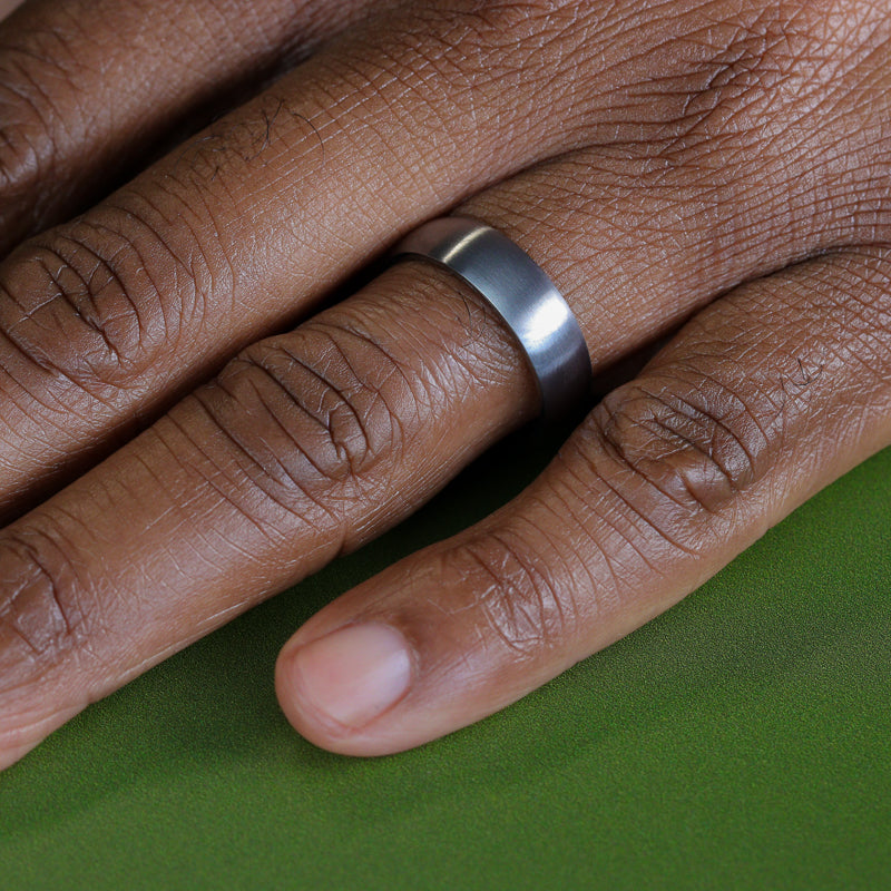 Tantalum Brushed Wedding Ring - The Millhouses Tantalum Rings