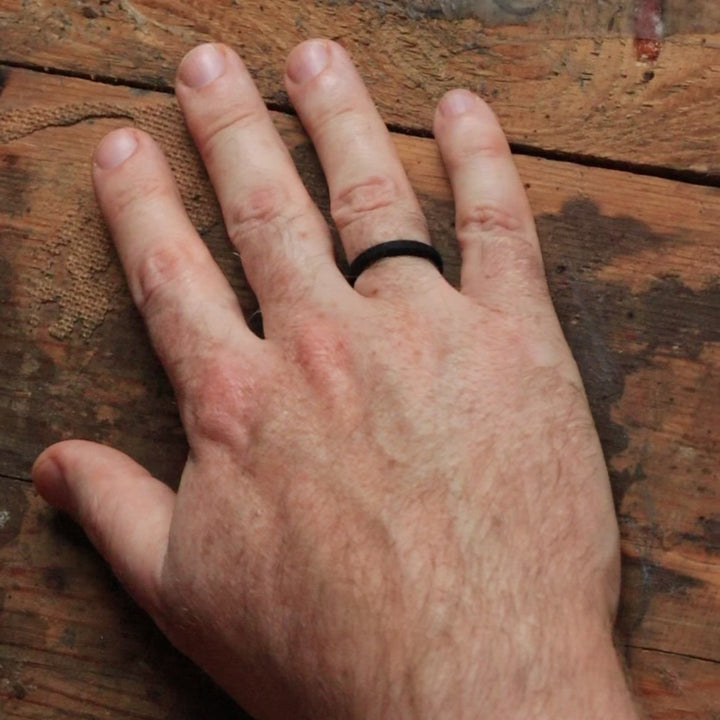 Silicone Black Slim 3.0mm Ring - The Sidekick Silicone Rings