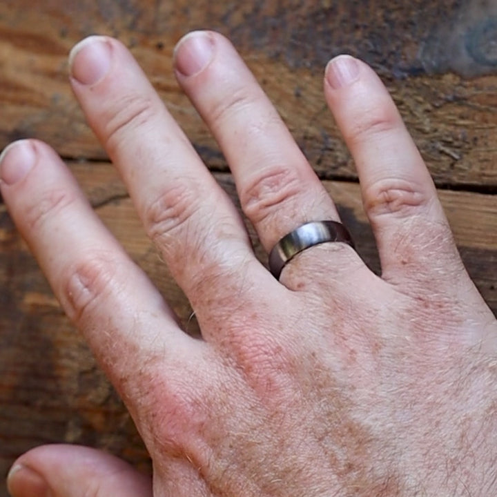 Tungsten Brushed Wedding Ring - The Millhouses Tungsten Rings