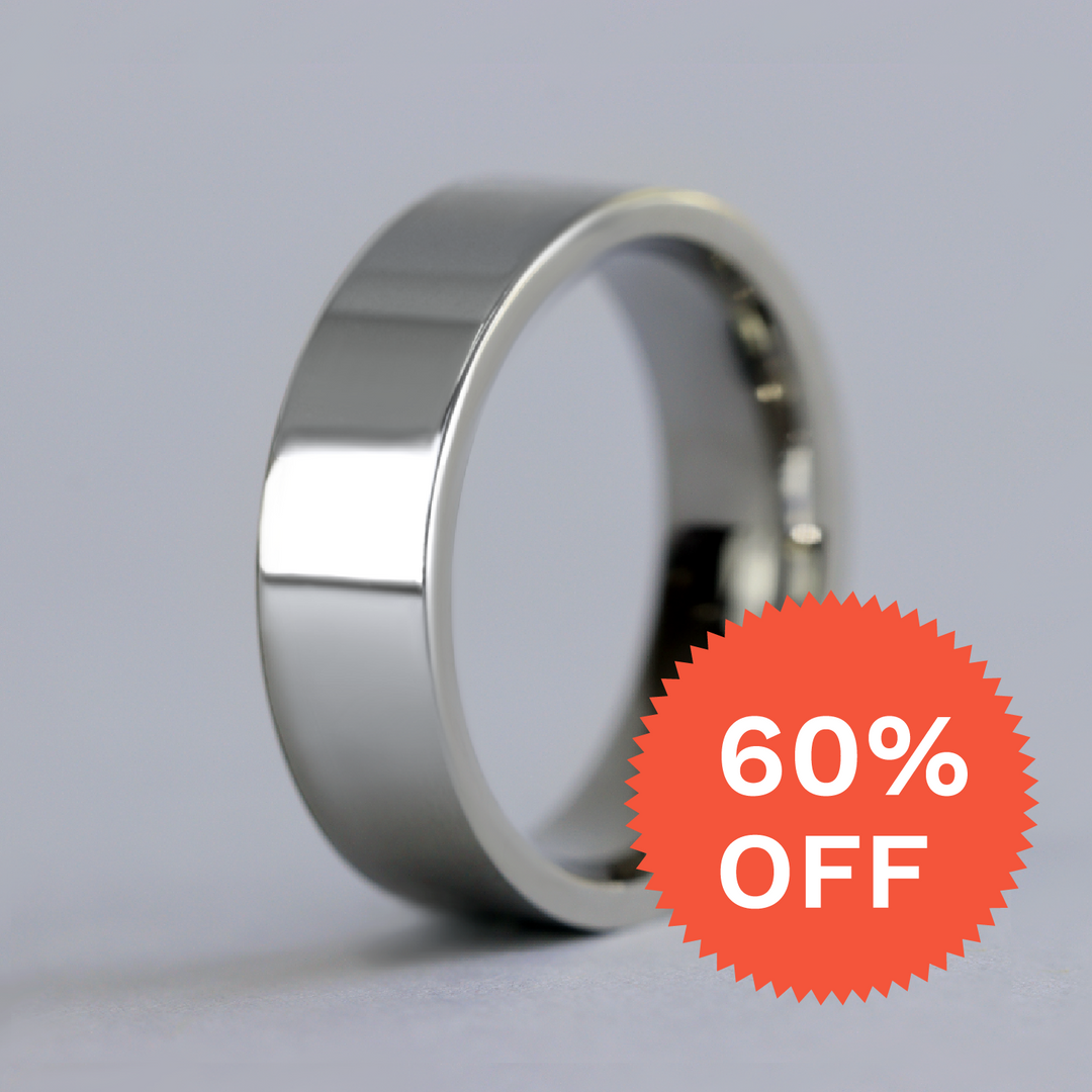 Flat Polished Stainless Steel Wedding Ring - The Hillsborough Ring Stainless Steel Rings
