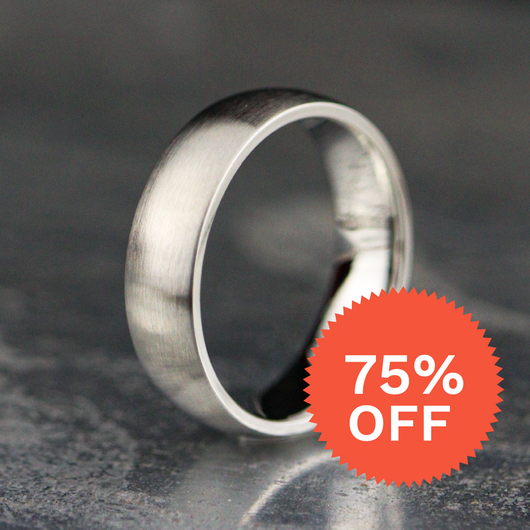 *SALE* Matt/Satin Finish Court Shaped Cobalt Wedding Band - The Millhouses Ring Cobalt Rings