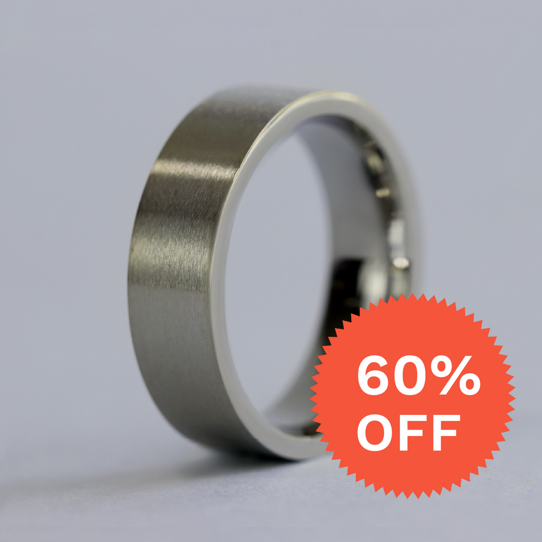 Flat Matt/Satin Stainless Steel Wedding Ring - The Norfolk Ring Stainless Steel Rings