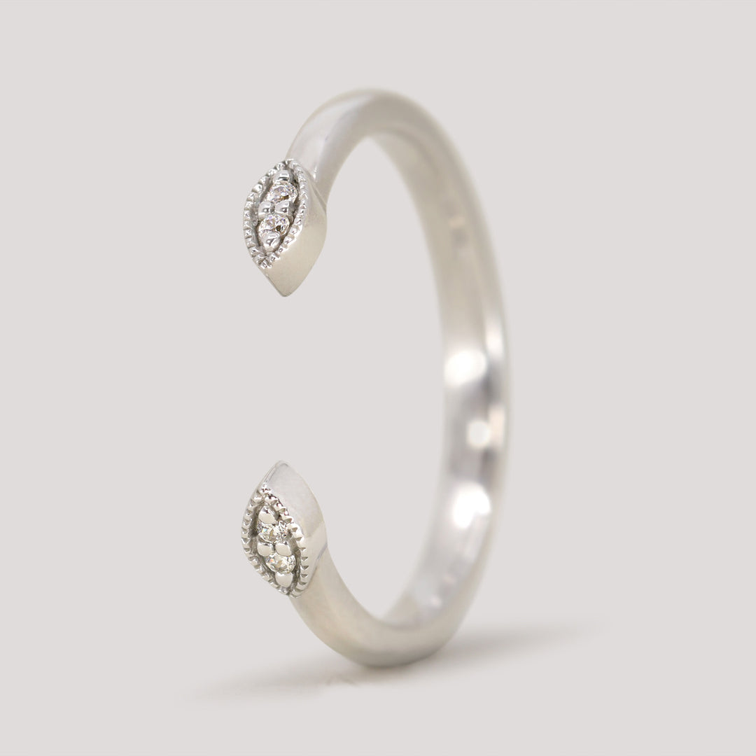 Athena - Diamond Set Cuff Ring - Made-to-Order Jessica Flinn Wedding Rings