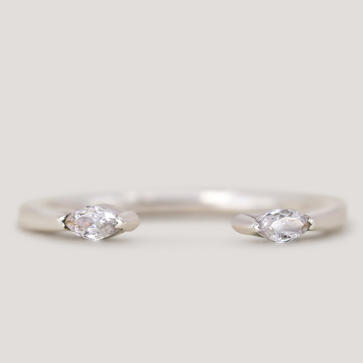 Athena - Diamond Set Cuff Ring - Made-to-Order Jessica Flinn Wedding Rings