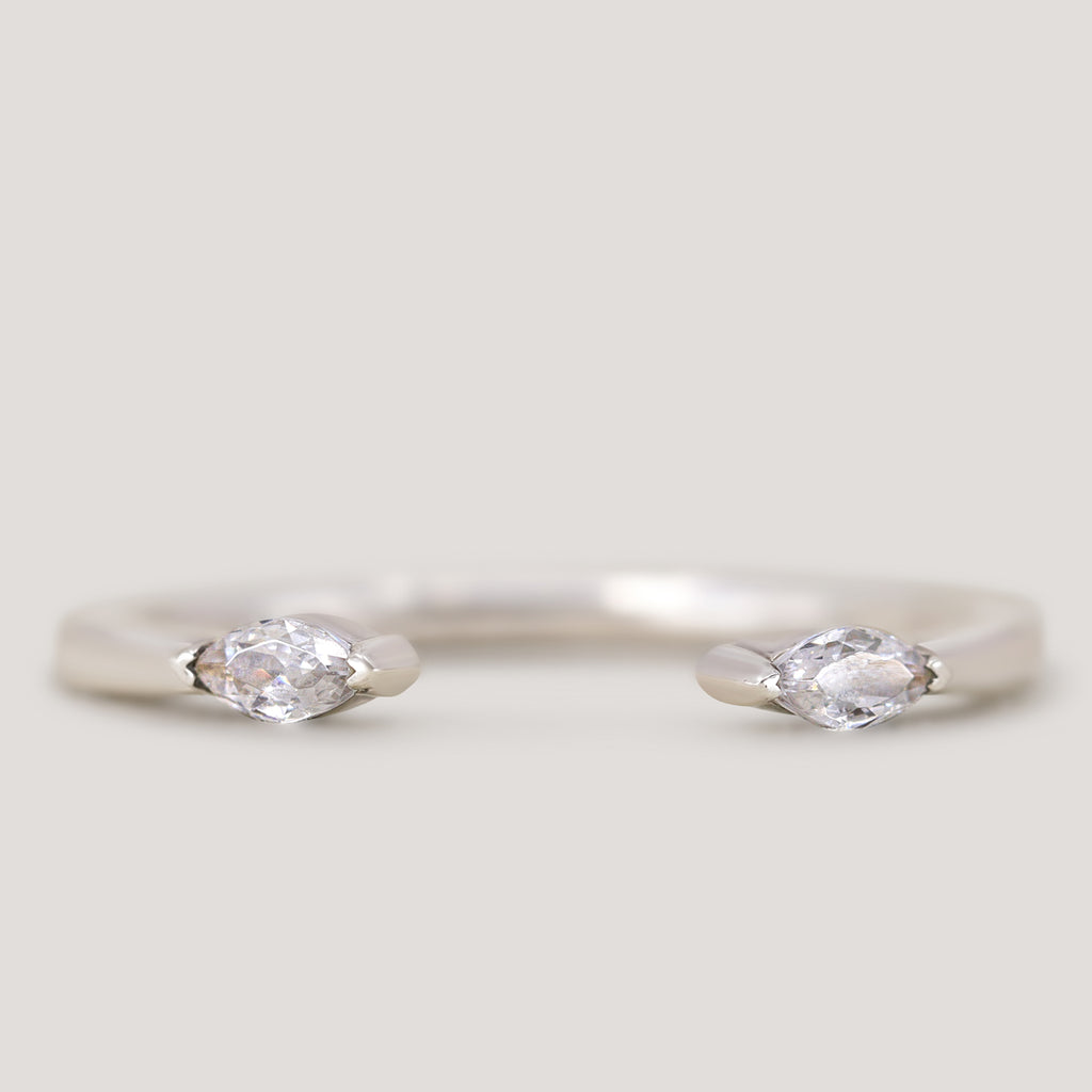 Athena - Diamond Set Cuff Ring - Made-to-Order Jessica Flinn Wedding Rings