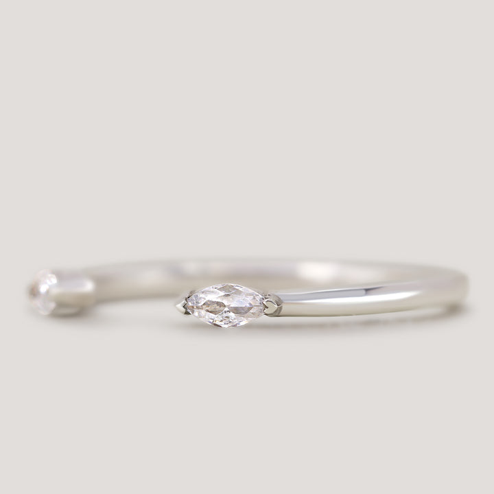 Athena - Diamond Set Cuff Ring - Made-to-Order Jessica Flinn Wedding Rings