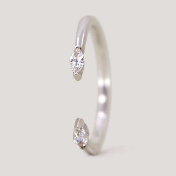 Athena - Diamond Set Cuff Ring - Made-to-Order Jessica Flinn Wedding Rings