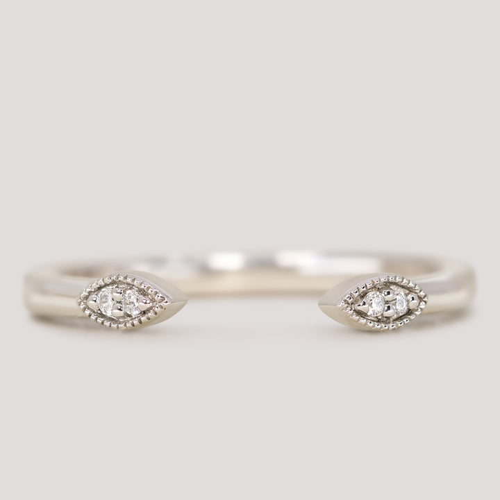 Athena - Diamond Set Cuff Ring - Made-to-Order Jessica Flinn Wedding Rings