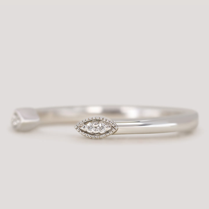 Athena - Diamond Set Cuff Ring - Made-to-Order Jessica Flinn Wedding Rings
