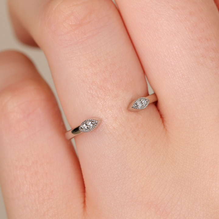 Athena - Diamond Set Cuff Ring - Made-to-Order Jessica Flinn Wedding Rings