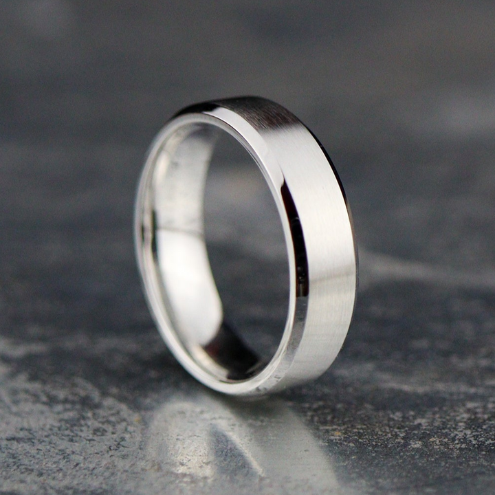 *SALE* Bevelled Edge Cobalt Wedding Ring - The Crookes Valley Ring Cobalt Rings
