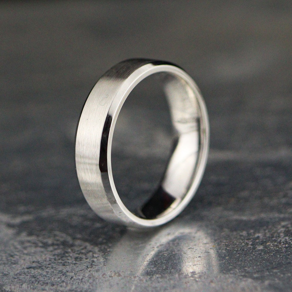 *SALE* Bevelled Edge Cobalt Wedding Ring - The Crookes Valley Ring Cobalt Rings