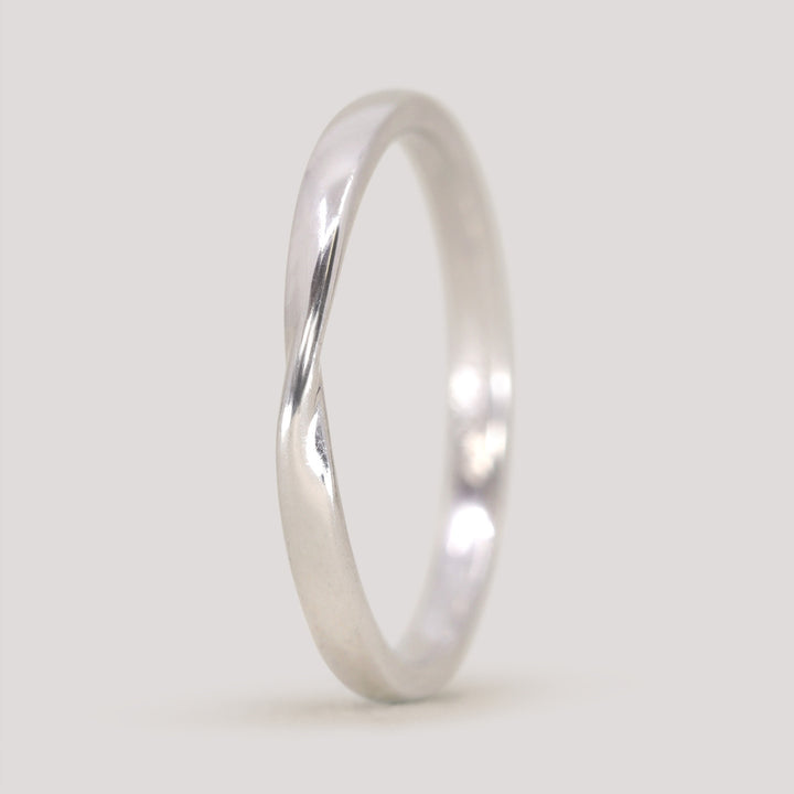 Dee - Ribbon Twist Polished Wedding Ring Made-to-Order Jessica Flinn Wedding Rings