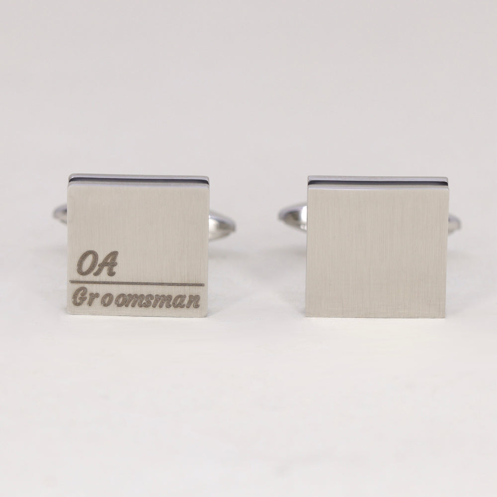 Stainless Steel Personalised Groomsmen Cufflinks Cufflinks