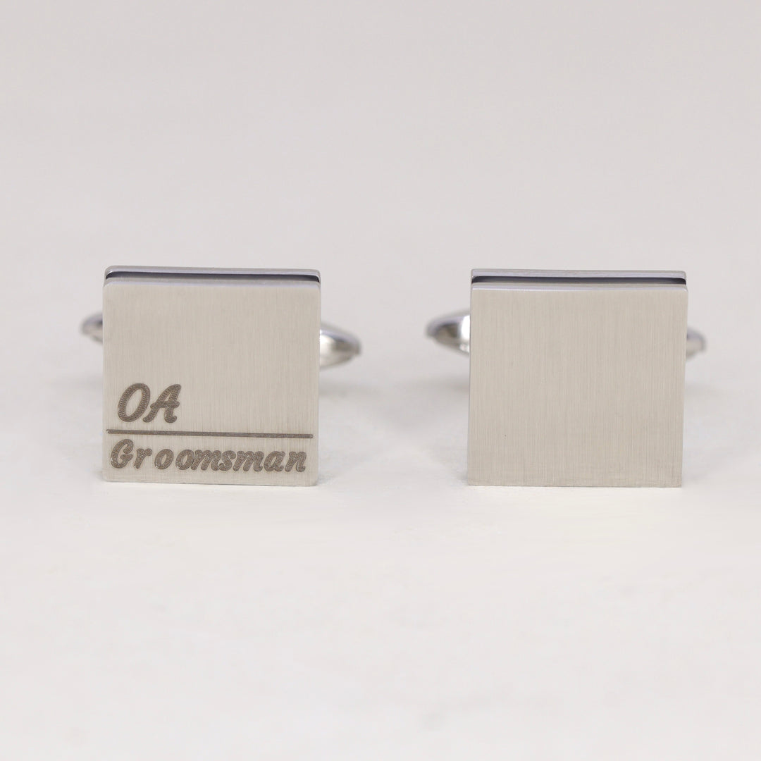 Stainless Steel Personalised Groomsmen Cufflinks Cufflinks