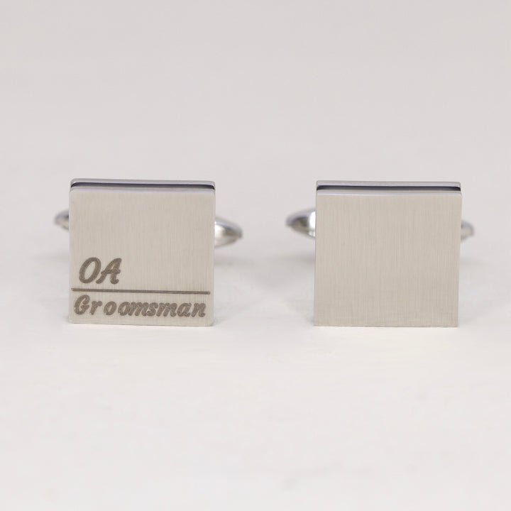 Stainless Steel Personalised Groomsmen Cufflinks Cufflinks