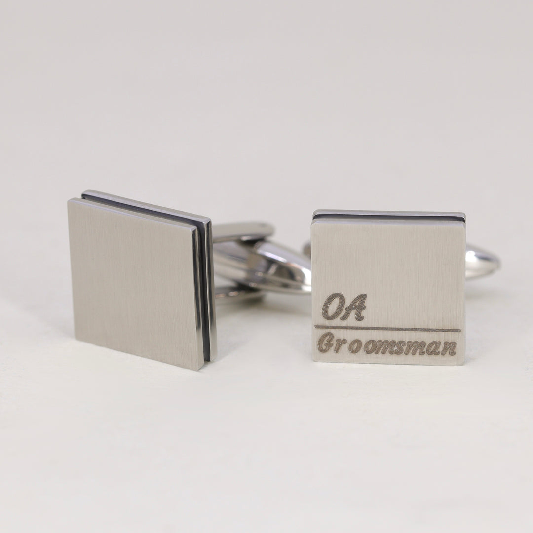 Stainless Steel Personalised Groomsmen Cufflinks Cufflinks