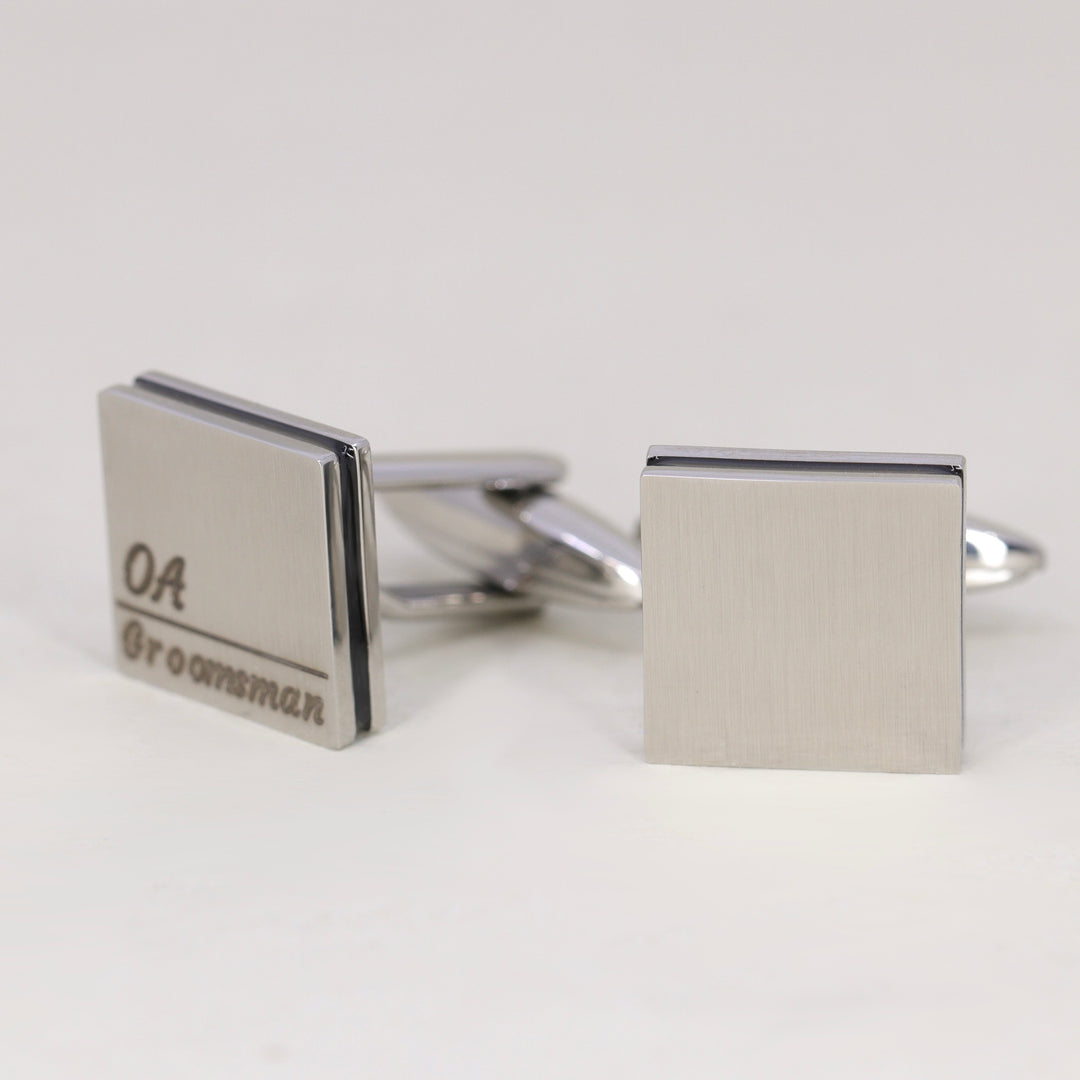 Stainless Steel Personalised Groomsmen Cufflinks Cufflinks