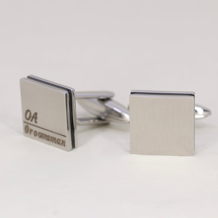Stainless Steel Personalised Groomsmen Cufflinks Cufflinks
