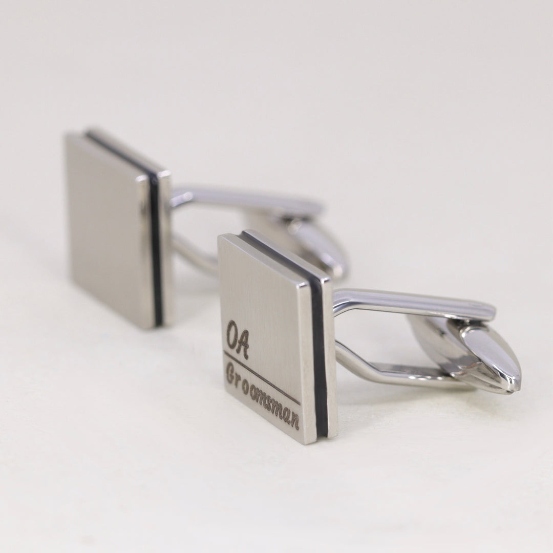 Stainless Steel Personalised Groomsmen Cufflinks Cufflinks