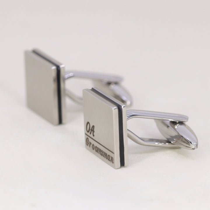Stainless Steel Personalised Groomsmen Cufflinks Cufflinks