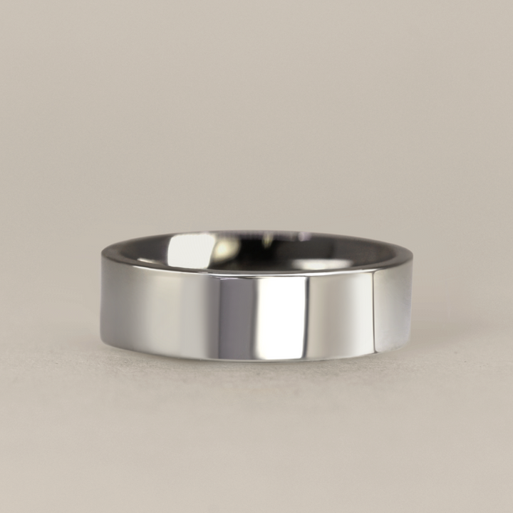 Flat Polished Titanium Wedding Ring - The Hillsborough Ring Titanium Rings