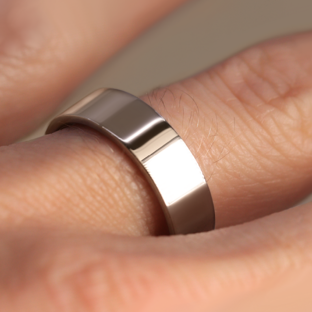 Flat Polished Titanium Wedding Ring - The Hillsborough Ring Titanium Rings