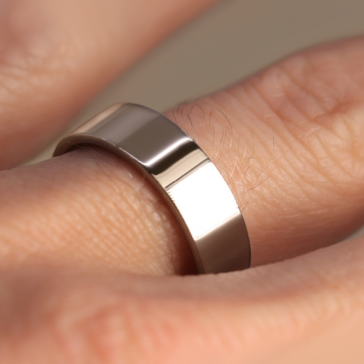 Flat Polished Titanium Wedding Ring - The Hillsborough Ring Titanium Rings