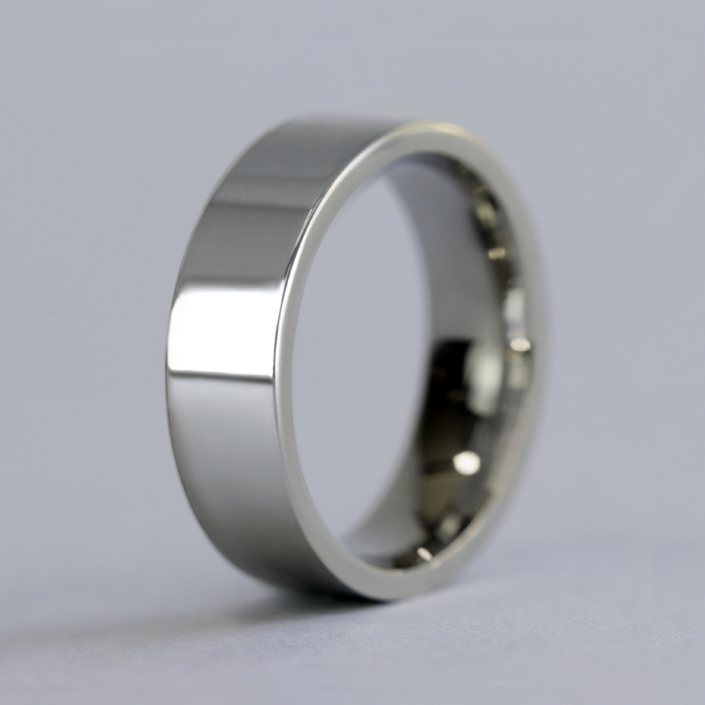 Flat Polished Stainless Steel Wedding Ring - The Hillsborough Ring Stainless Steel Rings