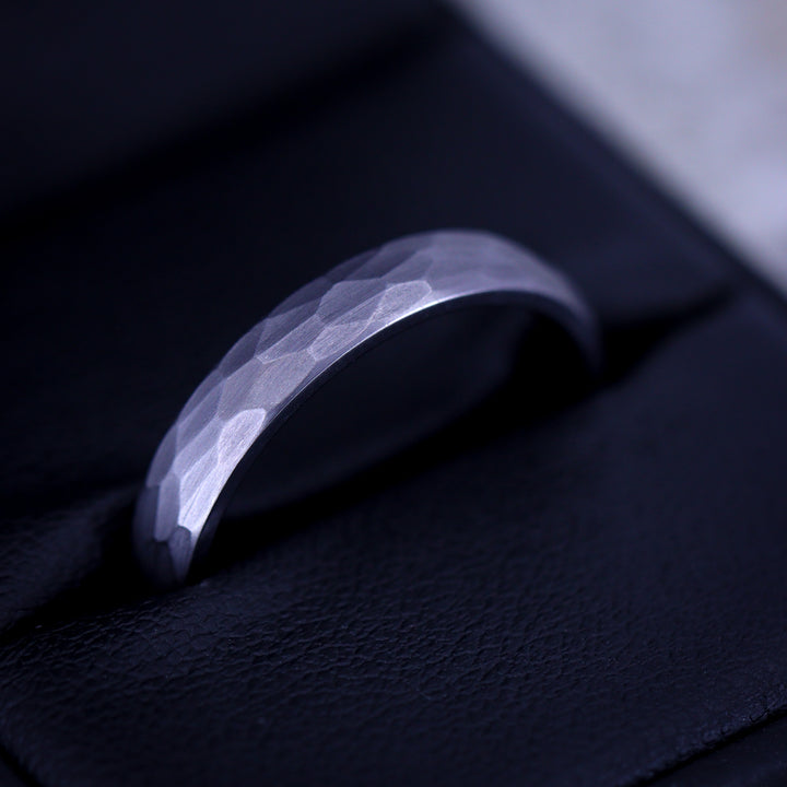 Hammered Effect Tantalum Wedding Ring - The Rivelin Valley