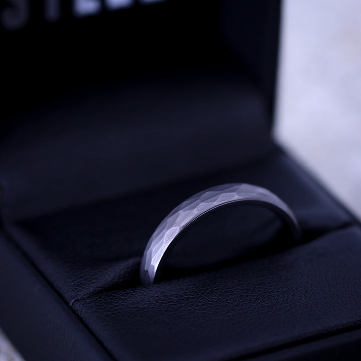 Hammered Effect Tantalum Wedding Ring - The Rivelin Valley