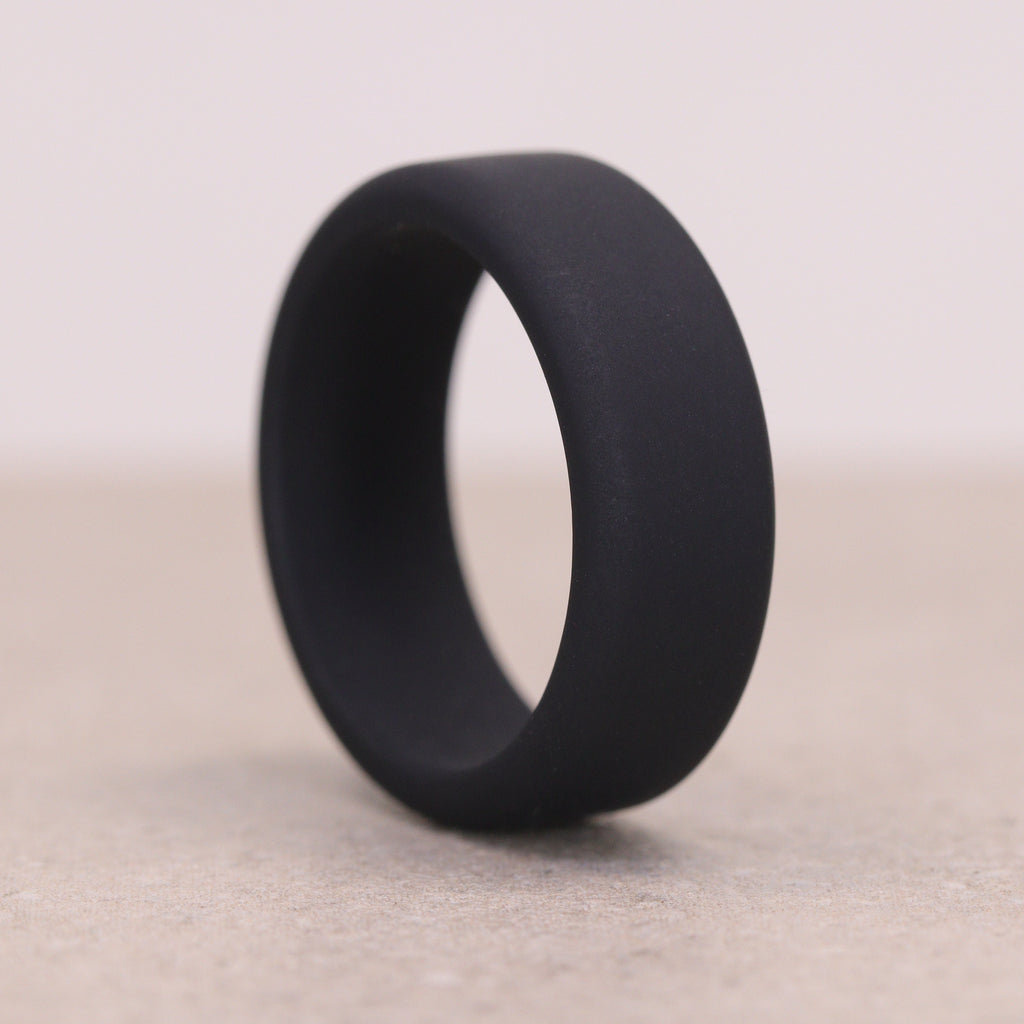 Silicone Black 8.0mm Ring Men's/Unisex - The Sidekick Silicone Rings