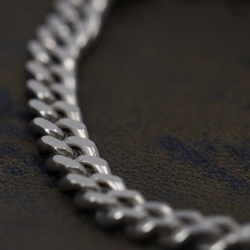Titanium Filed Curb Chain Bracelet with Lobster Clasp - Made-to-Order Gifts/Merch