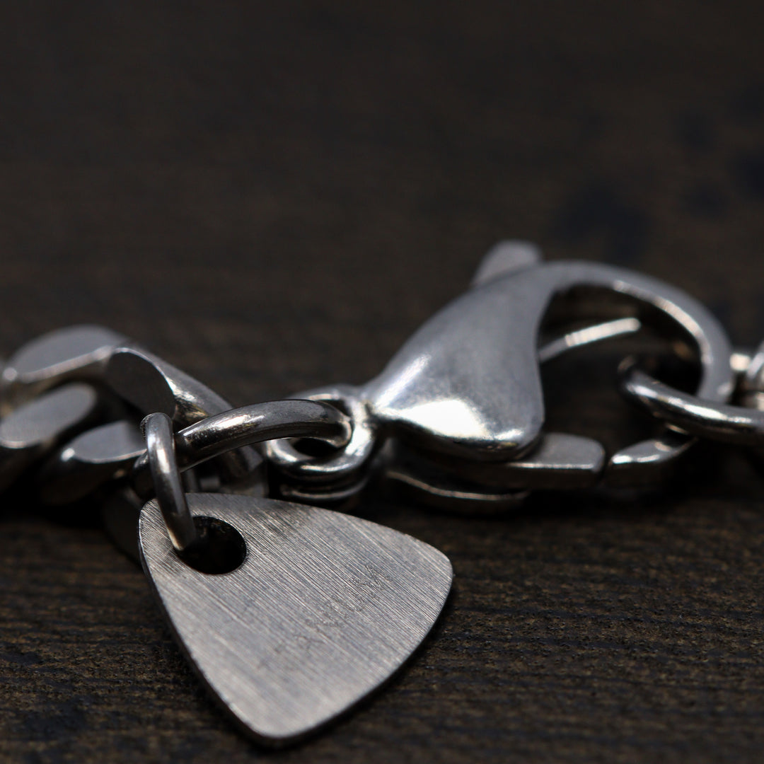 Titanium Filed Curb Chain Bracelet with Lobster Clasp - Made-to-Order Gifts/Merch