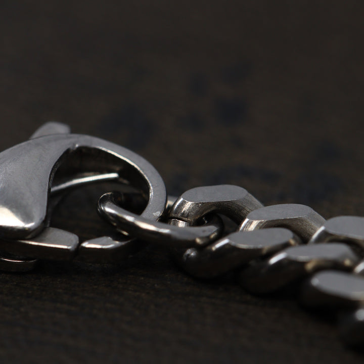 Titanium Filed Curb Chain Bracelet with Lobster Clasp - Made-to-Order Gifts/Merch