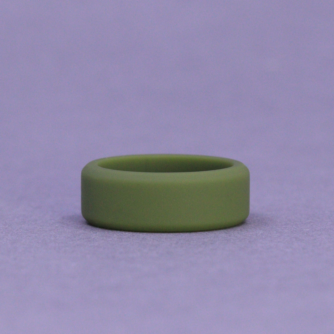 Silicone Olive Green 8.0mm Ring Men's/Unisex - The Sidekick – Flinn And ...