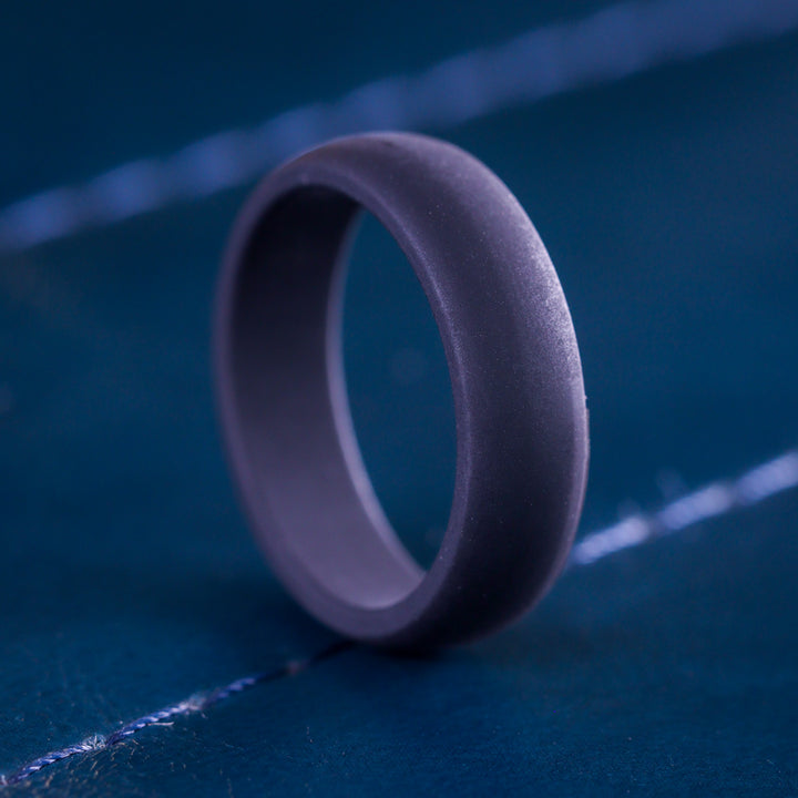 Black Silicone Wedding Ring Court Shape - The Sidekick