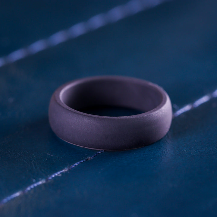 Black Silicone Wedding Ring Court Shape - The Sidekick