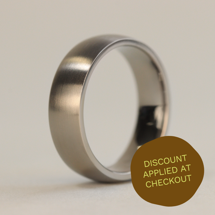 Titanium Brushed Wedding Ring - The Millhouses
