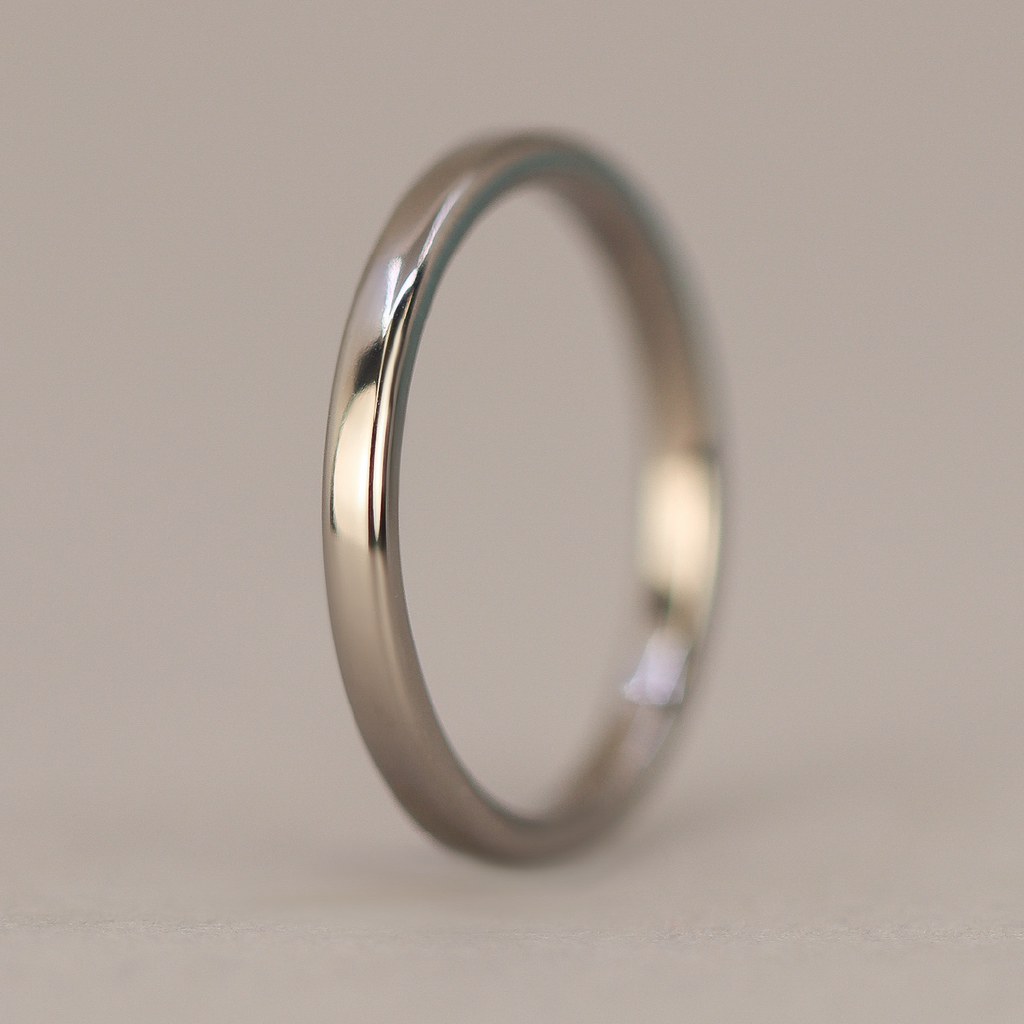 Titanium Comfort Fit Polished Men's/Unisex Wedding Ring - The Redmires - Made-to-Order Titanium Rings