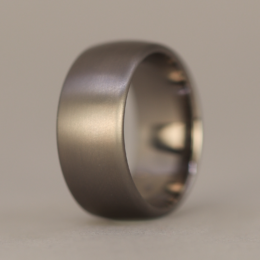 Comfort Fit Brushed or Polished Finish Titanium Wedding Ring - The Redmires - Made-to-Order Titanium Rings
