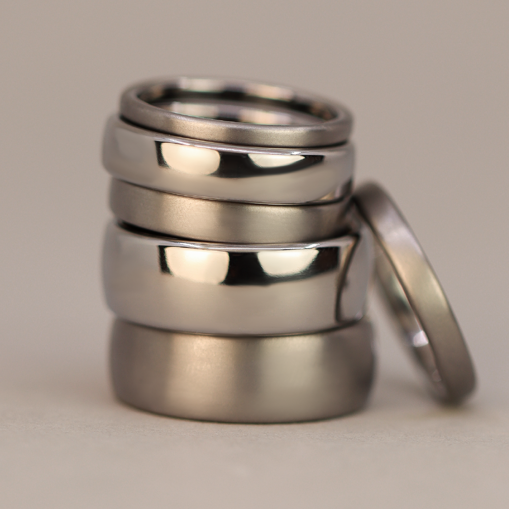 Titanium Comfort Fit Brushed or Polished Men's Wedding Ring - The Redmires - Made-to-Order Titanium Rings