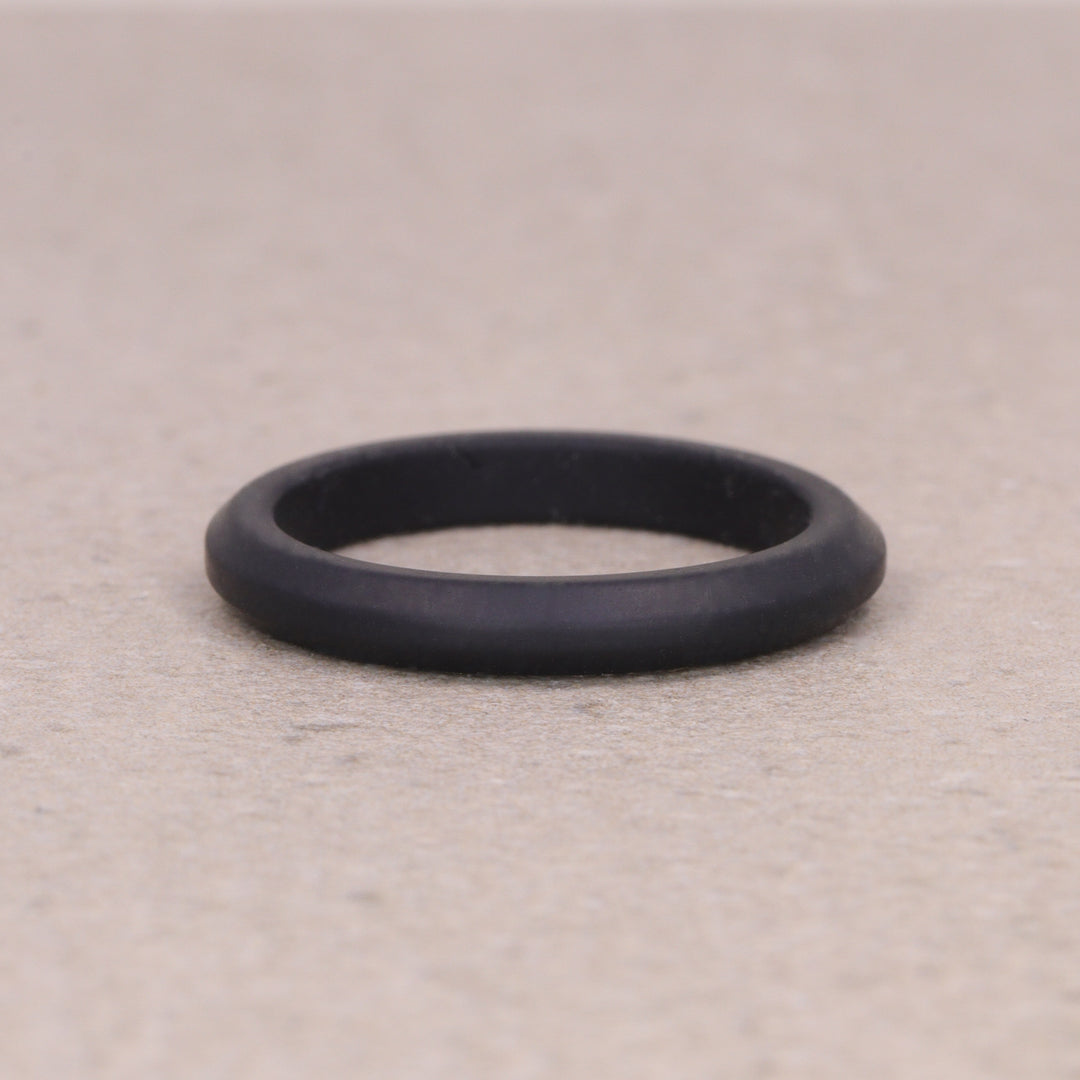 Silicone Black Slim 3.0mm Ring Unisex - The Sidekick Silicone Rings