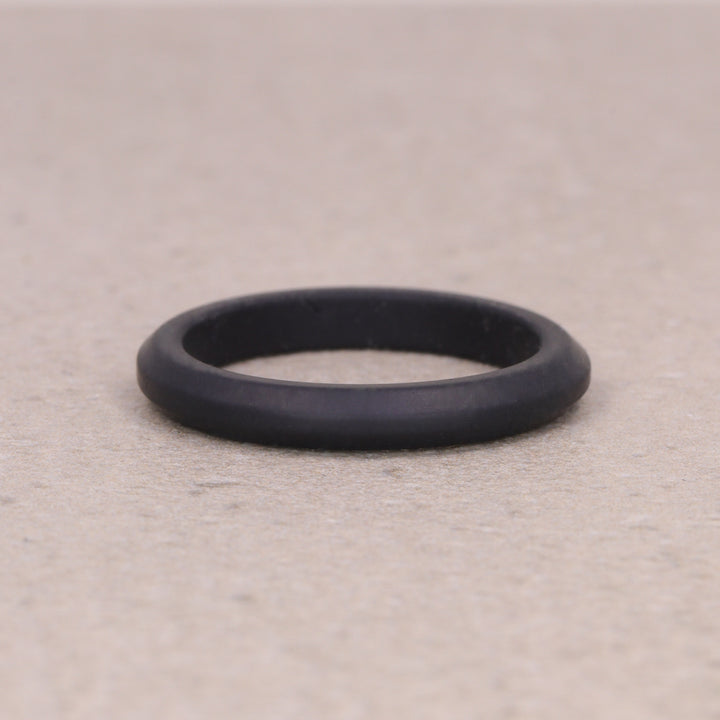 Silicone Black Slim 3.0mm Ring Unisex - The Sidekick Silicone Rings