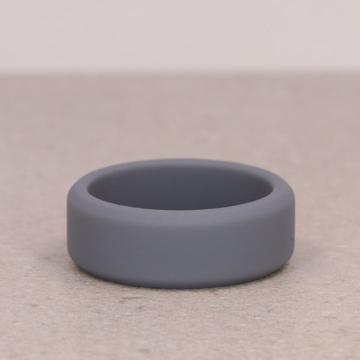 Silicone Grey 8.0mm Ring Men&