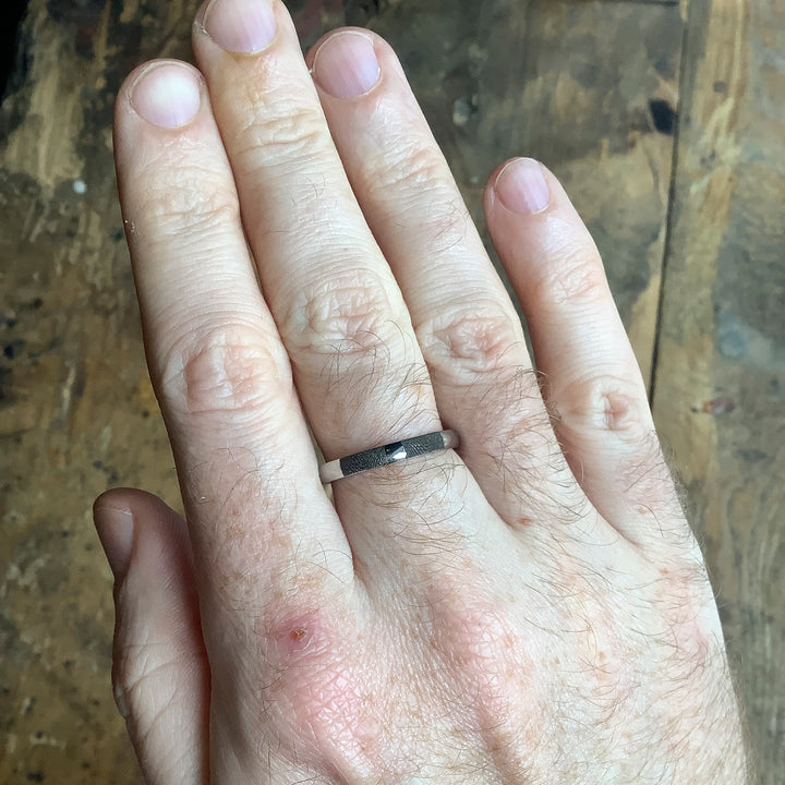 Slim Personalised Fingerprint Ring - The Ruskin 2.0 Polished Stainless Steel Ring Stainless Steel Rings